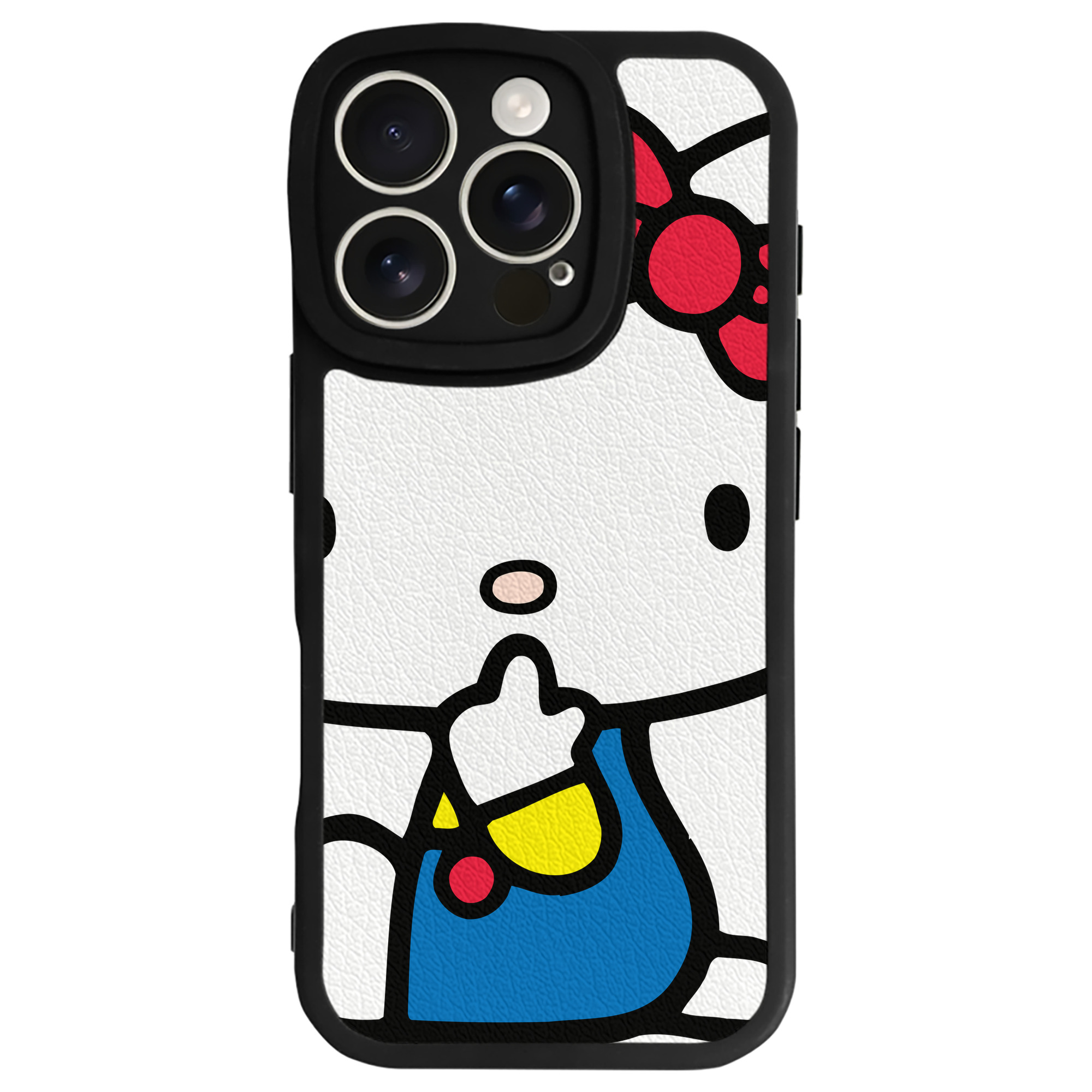 （画像用） Hello Kitty ハローキティ 【iPhone 16シリーズ対応】シリコンスマホケース（レザー調） 材質：シリコン